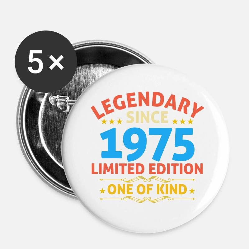 Legendary since 1975 Limited Edition - Buttons small 1''/25 mm (5-pack) - white