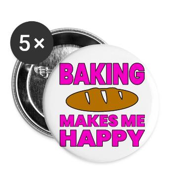 Bake - Buttons small 1''/25 mm (5-pack) - white - Front