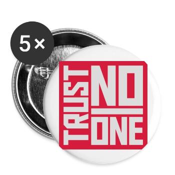 ne faites confiance à personne pour ne citer - Lot de 5 petits badges (25 mm) - blanc - Devant