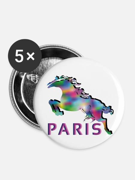 paris - Buttons klein 25 mm (5er Pack) - Weiß