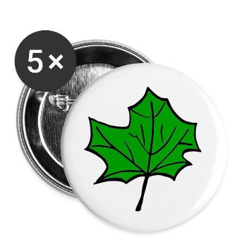 Large emerald - Buttons small 1''/25 mm (5-pack) - white - Front
