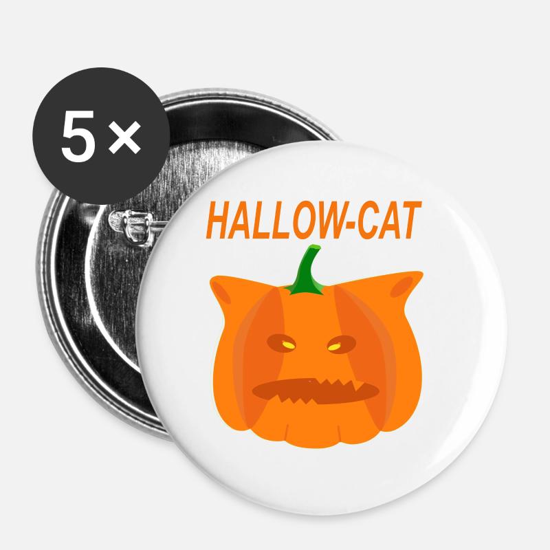 Hallow CAT - Buttons small 1''/25 mm (5-pack) - white