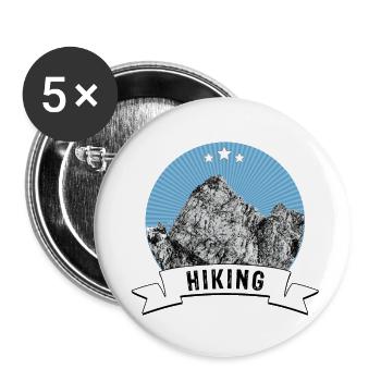 HIKING | Fels - Buttons klein 25 mm (5er Pack) - Weiß - Vorne