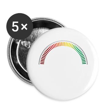 Anniversaire 33 ans Compteur - Lot de 5 petits badges (25 mm) - blanc - Devant