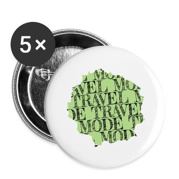 Camping Bière Humour Cadeau Montagne - Lot de 5 petits badges (25 mm) - blanc - Devant