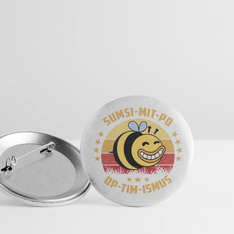 Optimismus oder Sumsi mit Po Buttons klein 25 mm (5er Pack)