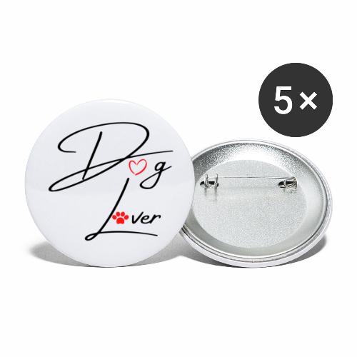 Dog Lover - Buttons klein 25 mm (5er Pack)