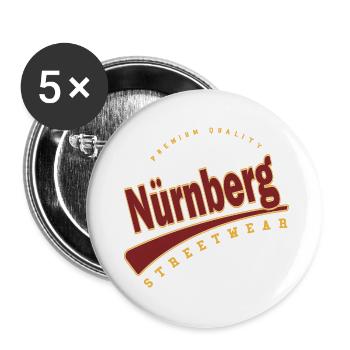 Nuremberg Germany College High School Style - Buttons small 1''/25 mm (5-pack) - white - Front