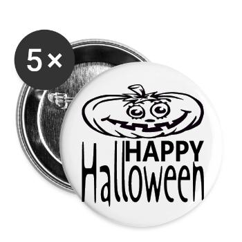 Joyeux halloween - Lot de 5 petits badges (25 mm) - blanc - Devant