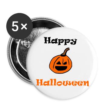 Joyeux halloween - Lot de 5 petits badges (25 mm) - blanc - Devant