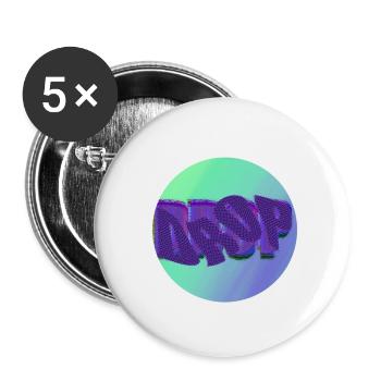 DROP - I wait for the Drop - Buttons klein 25 mm (5er Pack) - Weiß - Vorne