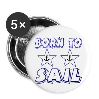 Voile - Lot de 5 petits badges (25 mm) - blanc - Devant
