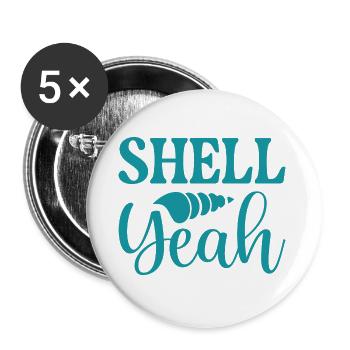 Schale ja - Buttons klein 25 mm (5er Pack) - Weiß - Vorne