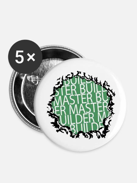 robotics robot engineering biomedical engineering - Buttons klein 25 mm (5er Pack) - Weiß