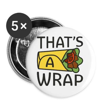 That’s A Wrap - Buttons small 1''/25 mm (5-pack) - white - Front