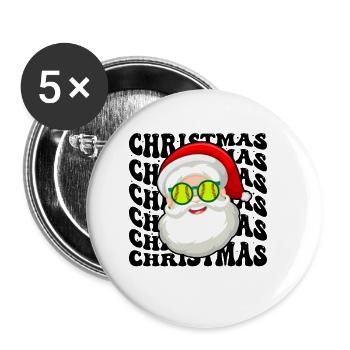 Softball Xmas Softball Player Christmas Gift - Buttons klein 25 mm (5er Pack) - Weiß - Vorne