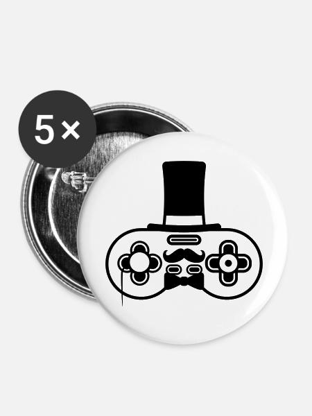 Sir alter Controller Retro - Buttons klein 25 mm (5er Pack) - Weiß