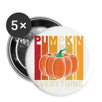 pumpkin everything - Funny Turkey - Lot de 5 petits badges (25 mm) - blanc - Devant
