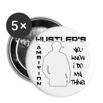 Hustler's Ambition Serie2 - Buttons small 1''/25 mm (5-pack) - white - Front