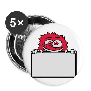 Sign show insane monster - Buttons small 1''/25 mm (5-pack) - white - Front