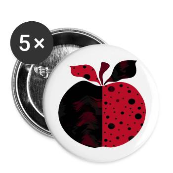 Apple - Buttons small 1''/25 mm (5-pack) - white - Front