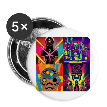 future designs - Buttons small 1''/25 mm (5-pack) - white - Front