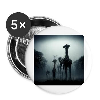 Girrafe in the dark - Buttons small 1''/25 mm (5-pack) - white - Front