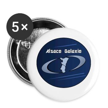 Alsace Galaxy - Buttons small 1''/25 mm (5-pack) - white - Front