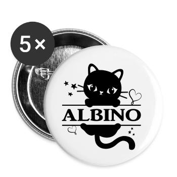 t-shirt albinos idée cadeau t-shirt - Lot de 5 petits badges (25 mm) - blanc - Devant