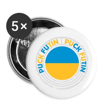 puck futin logo design - Buttons small 1''/25 mm (5-pack) - white - Front