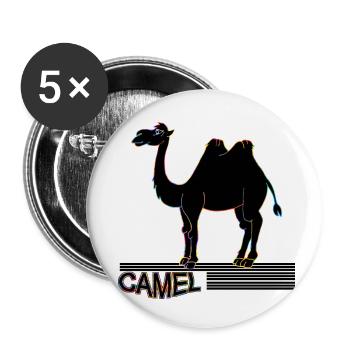Chameau - Lot de 5 petits badges (25 mm) - blanc - Devant