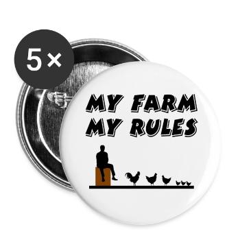 Farm - Buttons small 1''/25 mm (5-pack) - white - Front