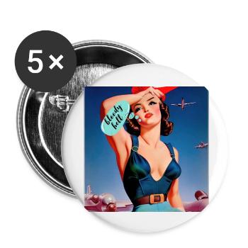 Bon sang... Conception de bandes dessinées - Lot de 5 petits badges (25 mm) - blanc - Devant