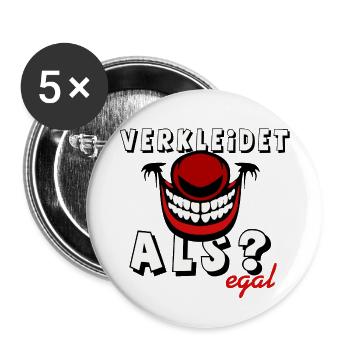 Party Shirt ,Feiern , Karneval, verkleidet egal(25 - Buttons klein 25 mm (5er Pack) - Weiß - Vorne