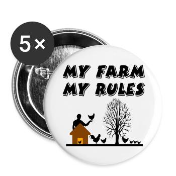 Farm - Buttons small 1''/25 mm (5-pack) - white - Front