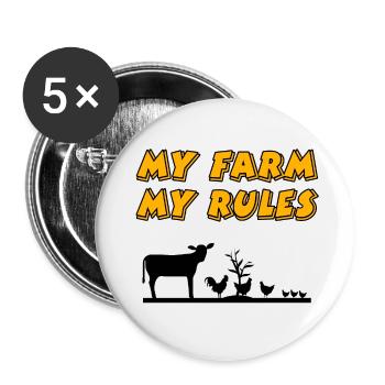 Farm - Buttons small 1''/25 mm (5-pack) - white - Front