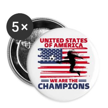 United States of America Football 2022 supporter - Buttons small 1''/25 mm (5-pack) - white - Front