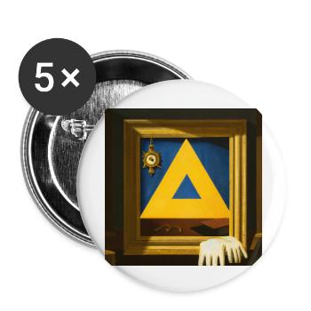 Freemason Secret Symbolism - Buttons small 1''/25 mm (5-pack) - white - Front