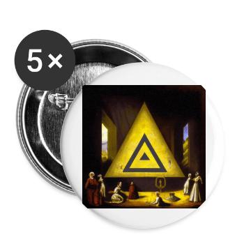 Secret Symbolism - Buttons small 1''/25 mm (5-pack) - white - Front