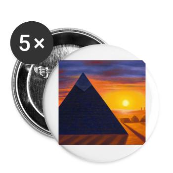 Great Pyramid - Buttons small 1''/25 mm (5-pack) - white - Front