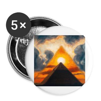 Great Pyramid - Buttons small 1''/25 mm (5-pack) - white - Front