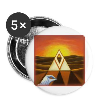 Freemason Desert Secret - Buttons small 1''/25 mm (5-pack) - white - Front