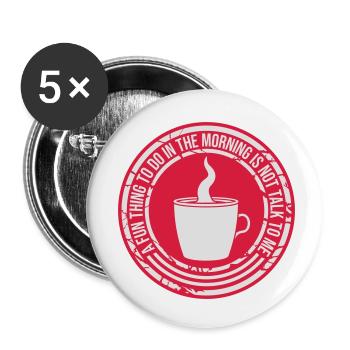 not talk to me - Buttons small 1''/25 mm (5-pack) - white - Front