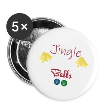 Jingle My Bells - Buttons small 1''/25 mm (5-pack) - white - Front