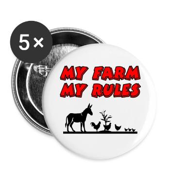 Farm - Buttons small 1''/25 mm (5-pack) - white - Front
