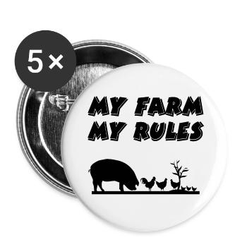 Farm - Buttons small 1''/25 mm (5-pack) - white - Front