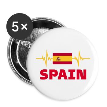 Spain Football 2022 Heartbeat Spain - Buttons small 1''/25 mm (5-pack) - white - Front