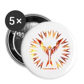 Phoenix being reborn - Buttons small 1''/25 mm (5-pack) - white - Front