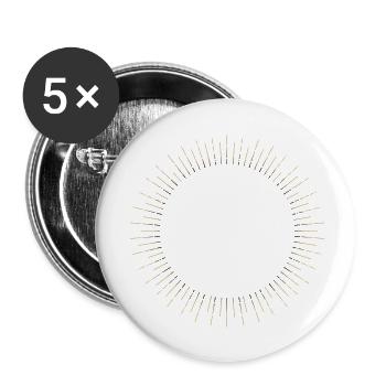 Golden Sun Ring Ray Frame - Buttons small 1''/25 mm (5-pack) - white - Front