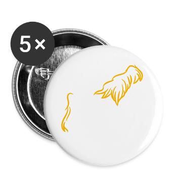 Chevaux Etalon islandais Arabe Chevaux islandais - Lot de 5 petits badges (25 mm) - blanc - Devant